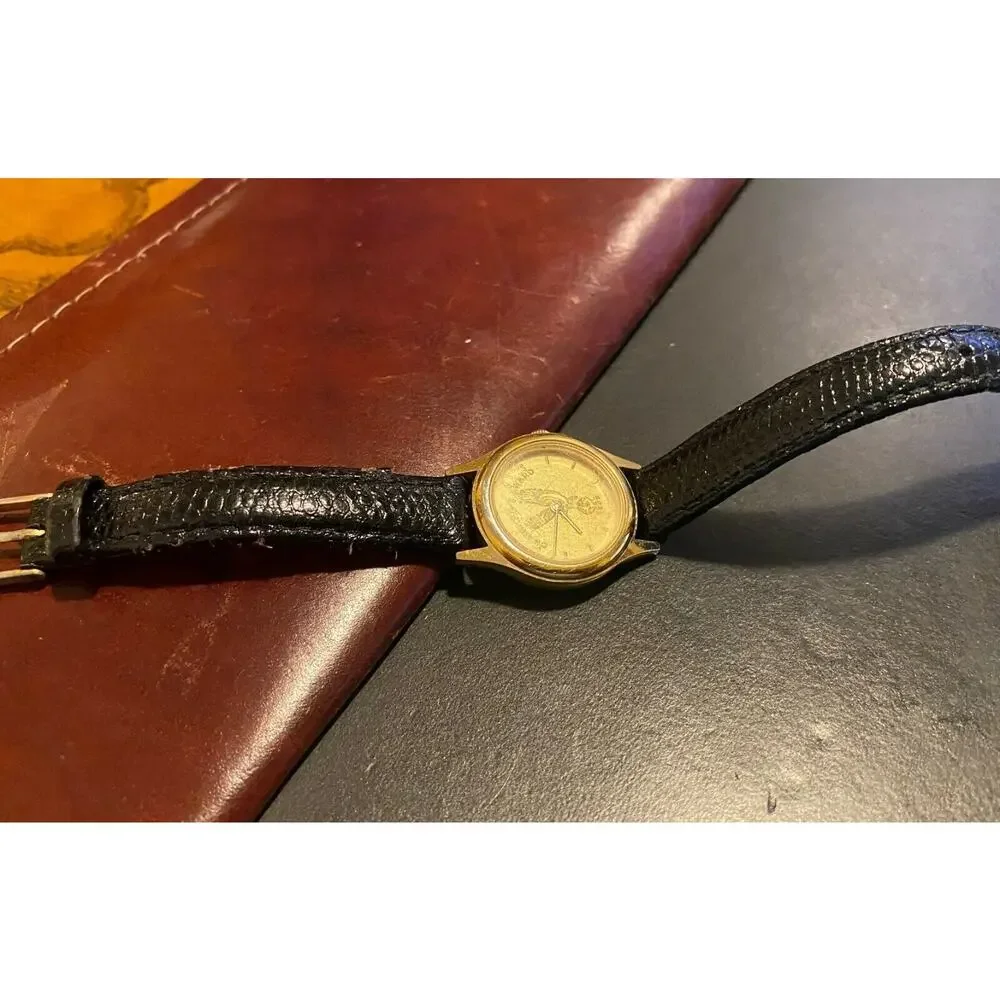 Women's Gold Tone Wittnauer Watch with Emblem of Eagle Atop Globe, 1999